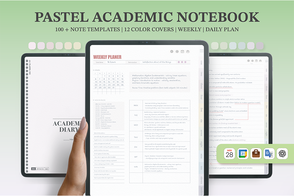 Pastel Academic Notebook (ChatGPT Integration)