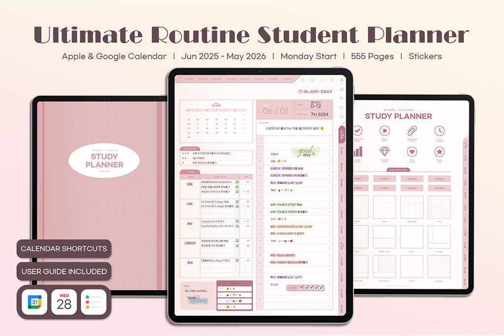 2025-2026 Ultimate Routine Student Planner (Pink)