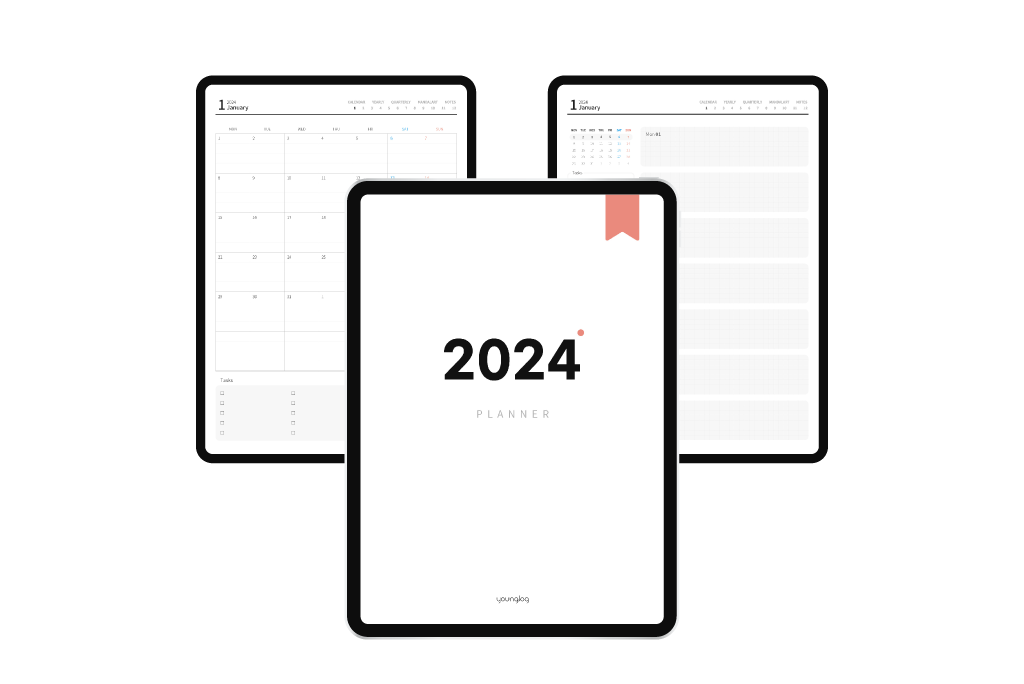 2024 Modern Planner (Light, Mon. Start)