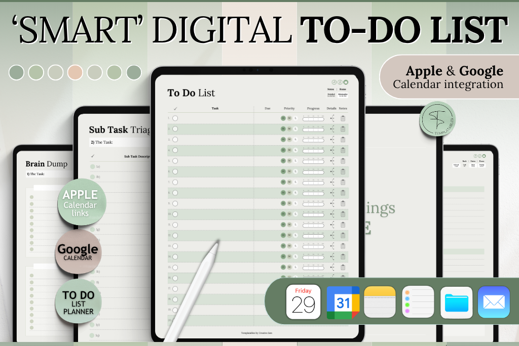 The 'Smart' To Do List - Apple & Google Integration (Green)