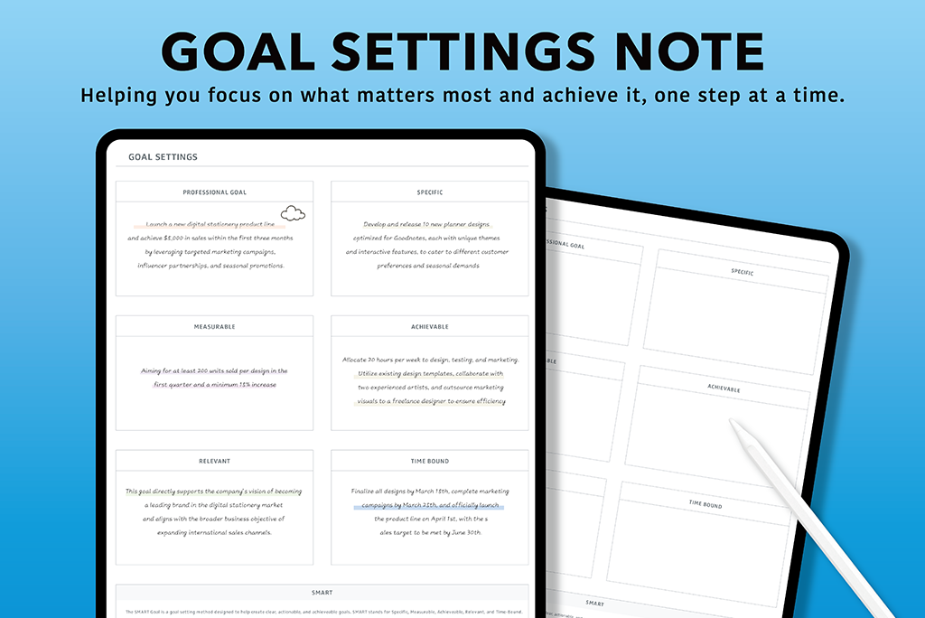 Goal Settings (Portrait)