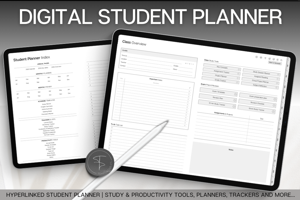 2025 Digitaler Studentenplaner - Querformat