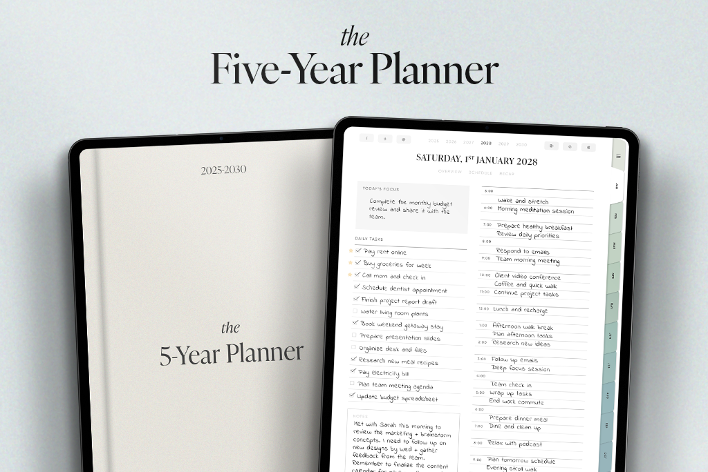The Five-Year Planner (Sun. Start, Ocean)
