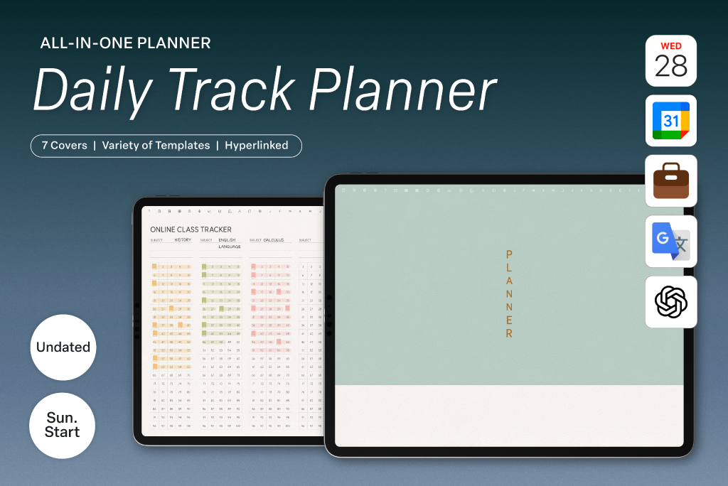 Smart Daily Tracker Planner (Sun.Start)