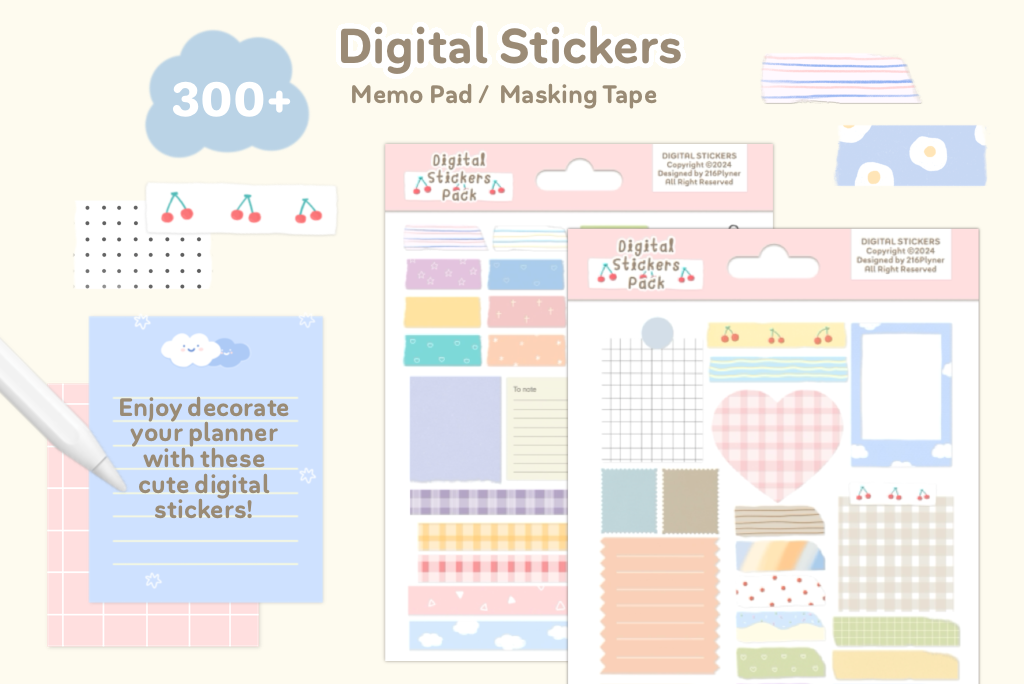 Daily Pattern Memo Sticker Pack