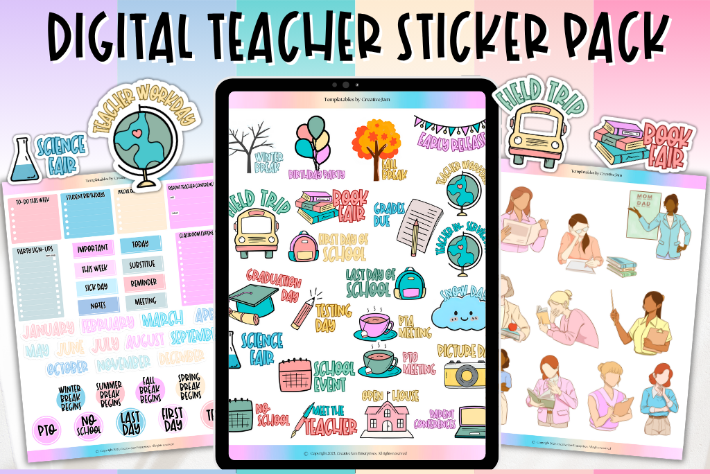 Teacher's Digital Sticker Pack