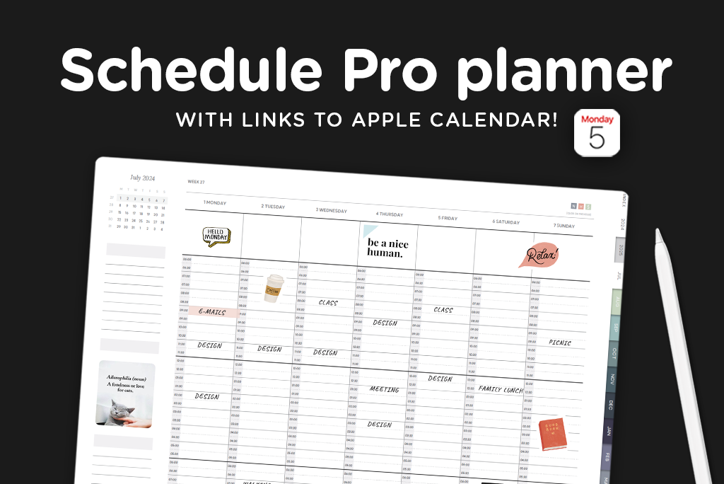 Schedule Pro-planner (start op maandag)