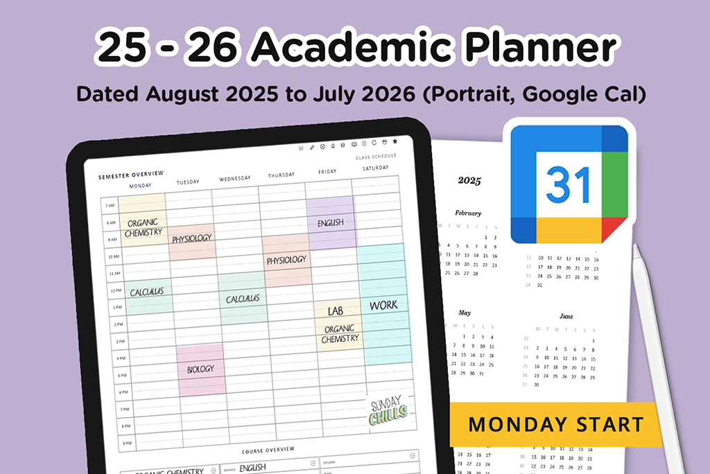 2025-2026 Academic Navigator (Monday Start, Google)
