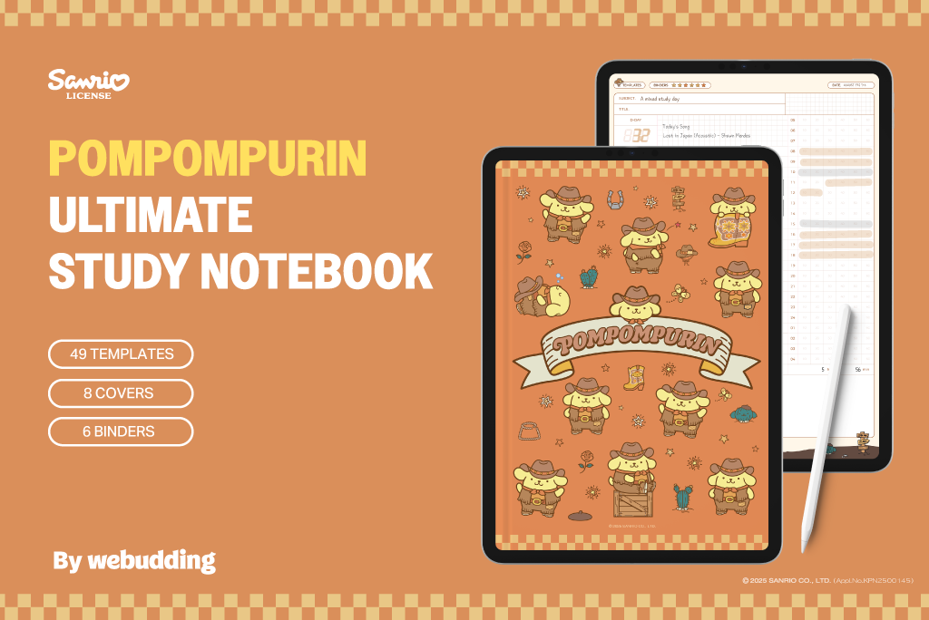 Pompompurin Ultimate Study Notebook <Western Core> Pompompurin Ultimate Study Notebook <Western Core>