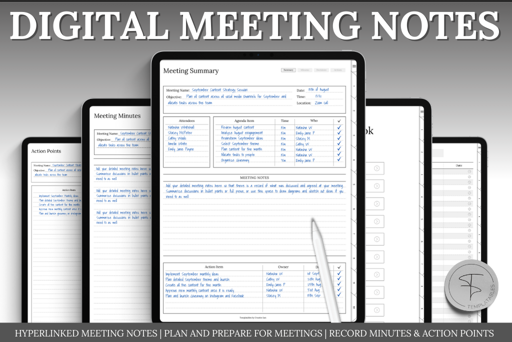 Meeting Minute Notebook