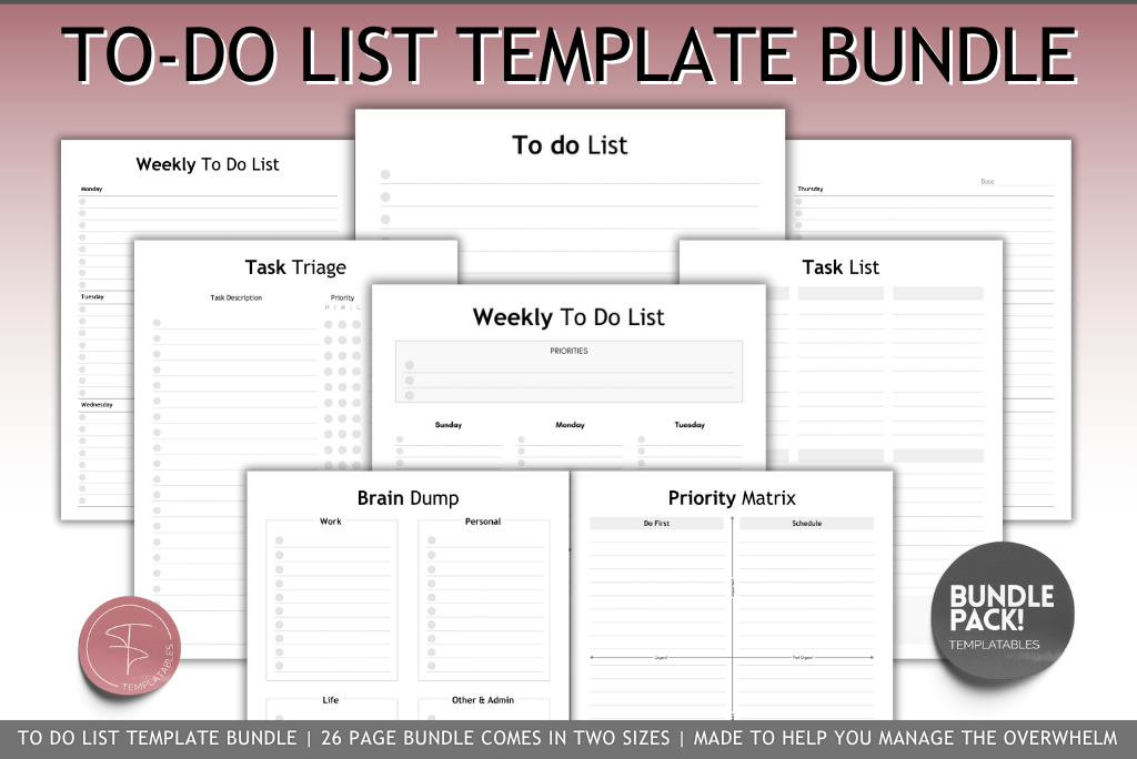 To Do List Template Bundle
