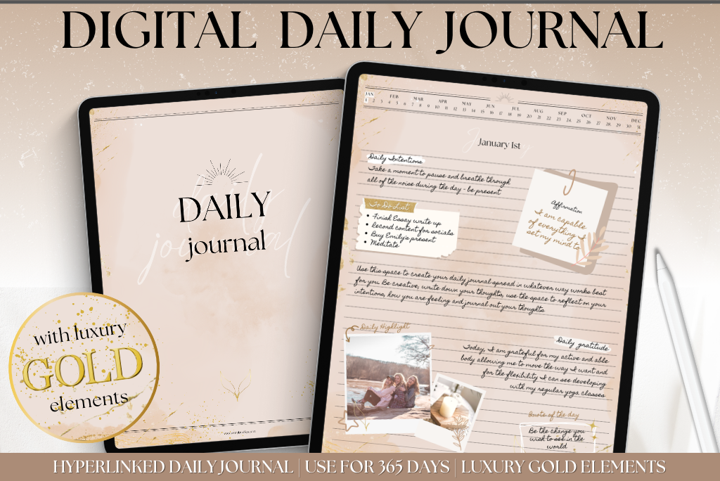 Digital Daily Journal - Luxury Boho