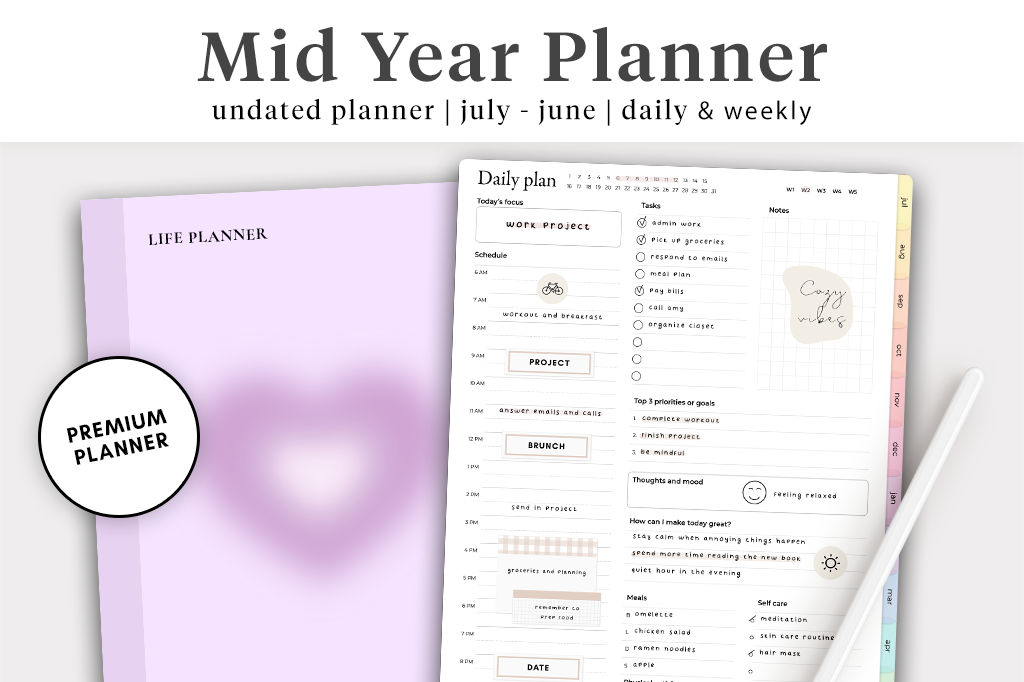 Mid Year Planner by Million Dollar Habit