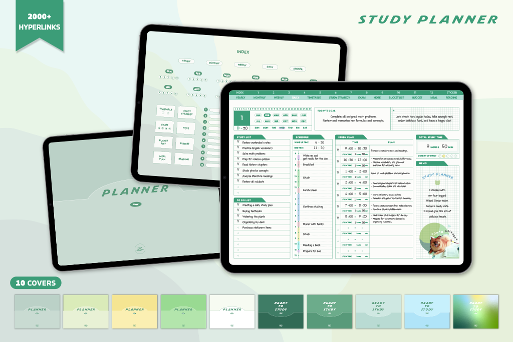 All-in-one Forest Study Planner (Sun.Start)