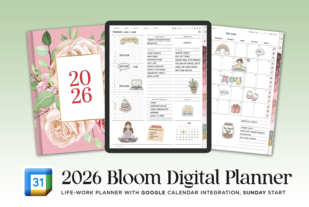 Planner Bloom 2026 (Domenica, Google)