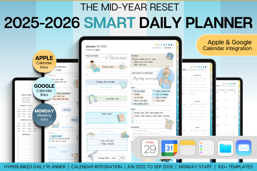 Smart 2025-2026 Mid-year Planner - Blue (Mon) Smart 2025-2026 Mid-year Planner - Blue (Mon)
