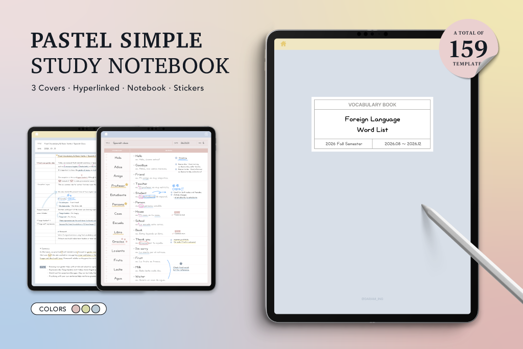 Pastel Simple Study Notebook Pastel Simple Study Notebook