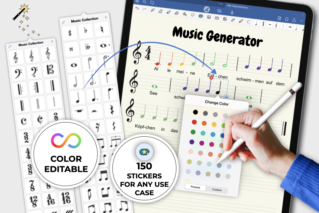 Music Generator - Editable Stickers by Widescreen