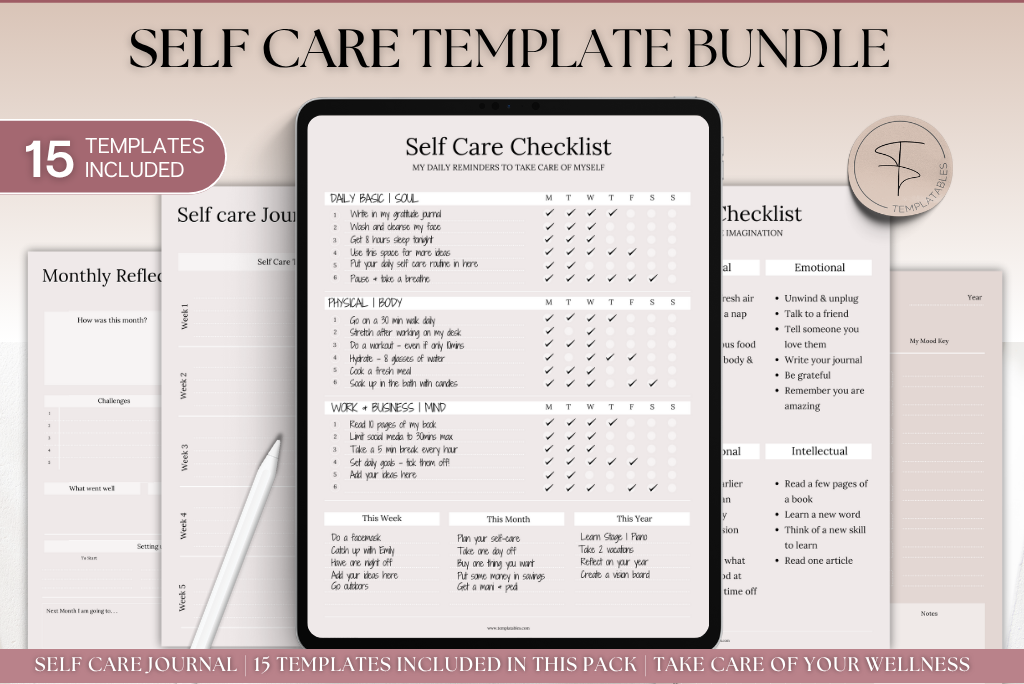 Self Care Template Bundle