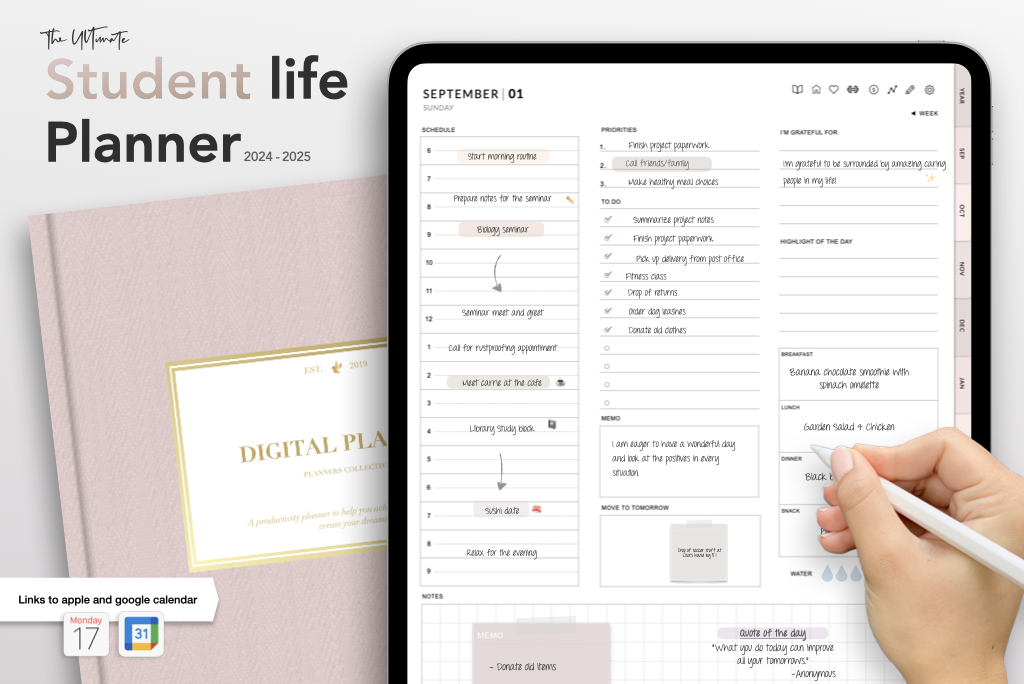 The Ultimate Student Life Planner - (Monday Pink)