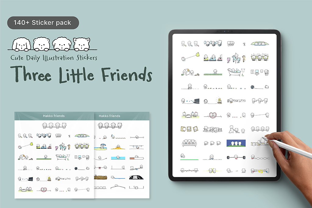 Cute Daily Illustration Sticker Pack
