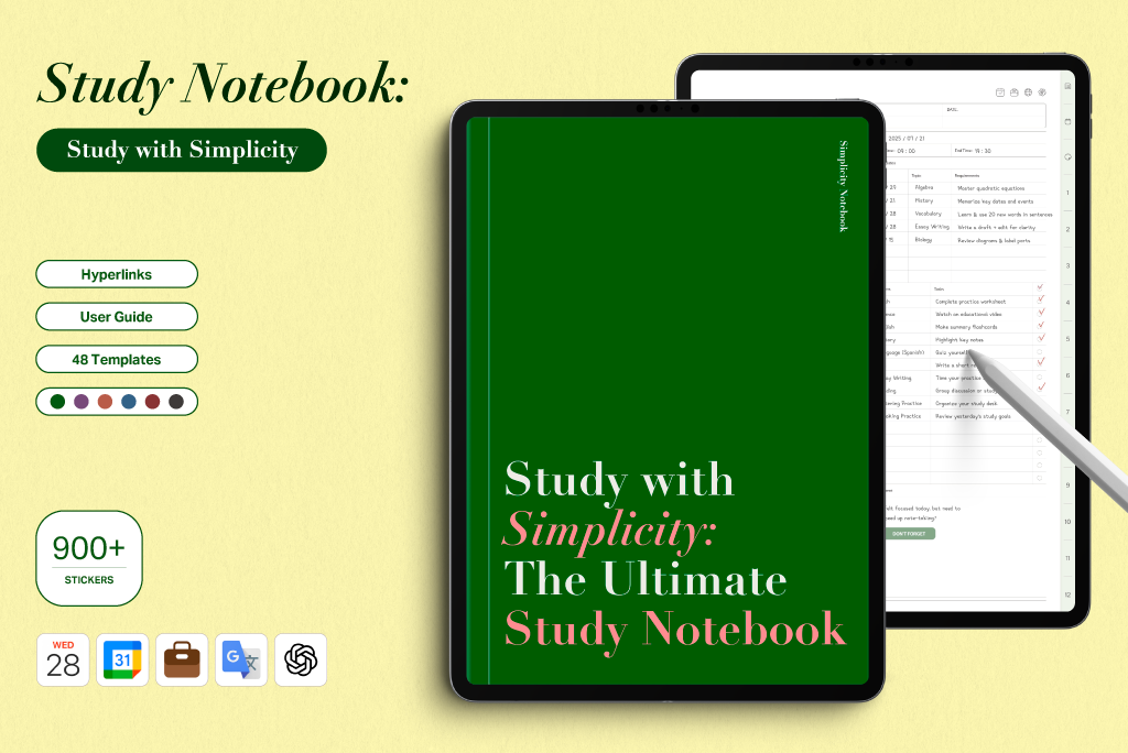 Study Notebook: Study with Simplicity (ChatGPT Integration)
