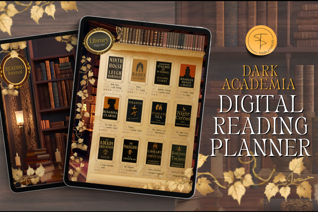 Digital Reading Planner - Dark Academia