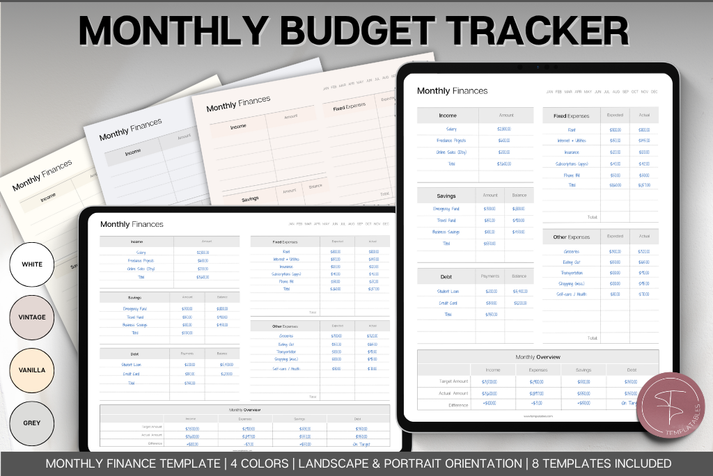 Monthly Budget Template
