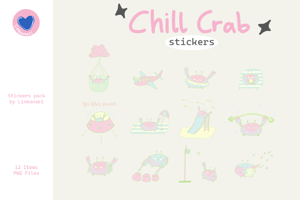Chill Crab Sticker Pack