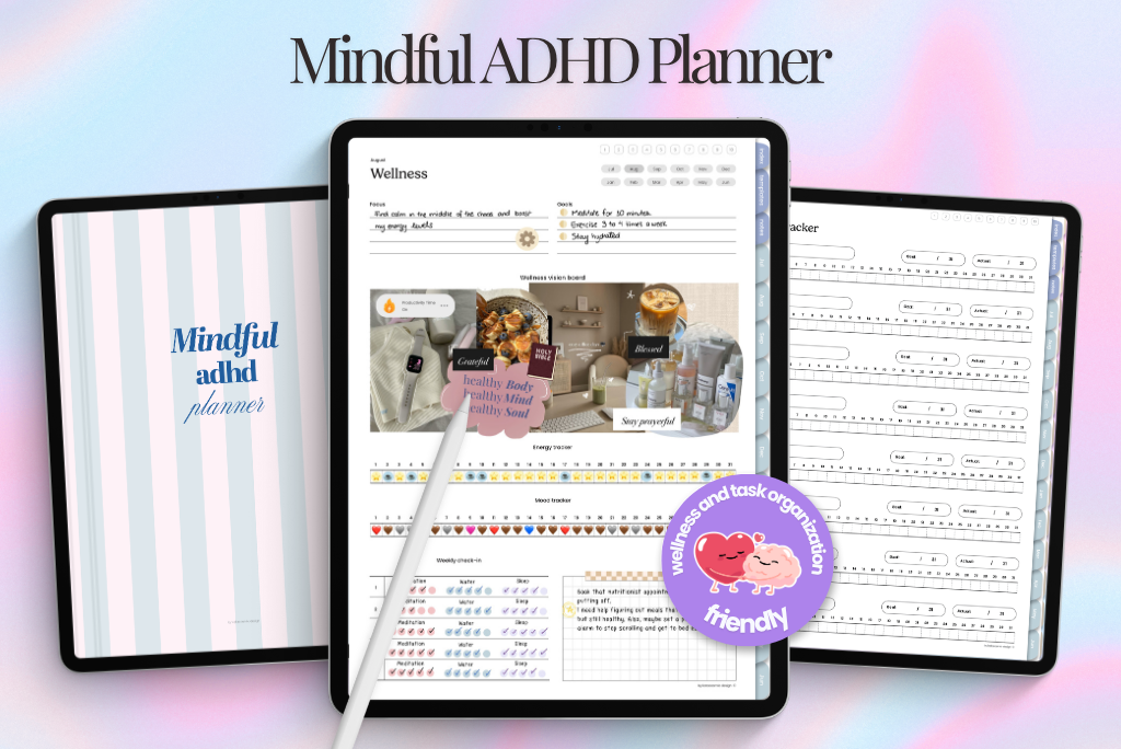 Mindful ADHD Planner (Sunday)(Blue)
