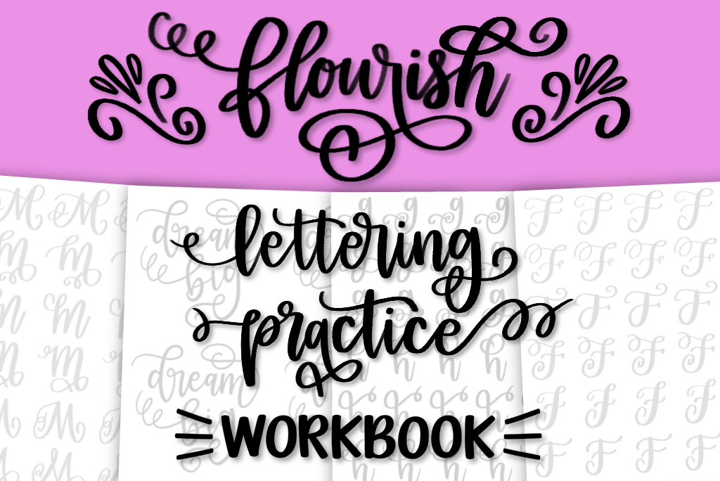 Livro de Exercícios de Lettering Floreado