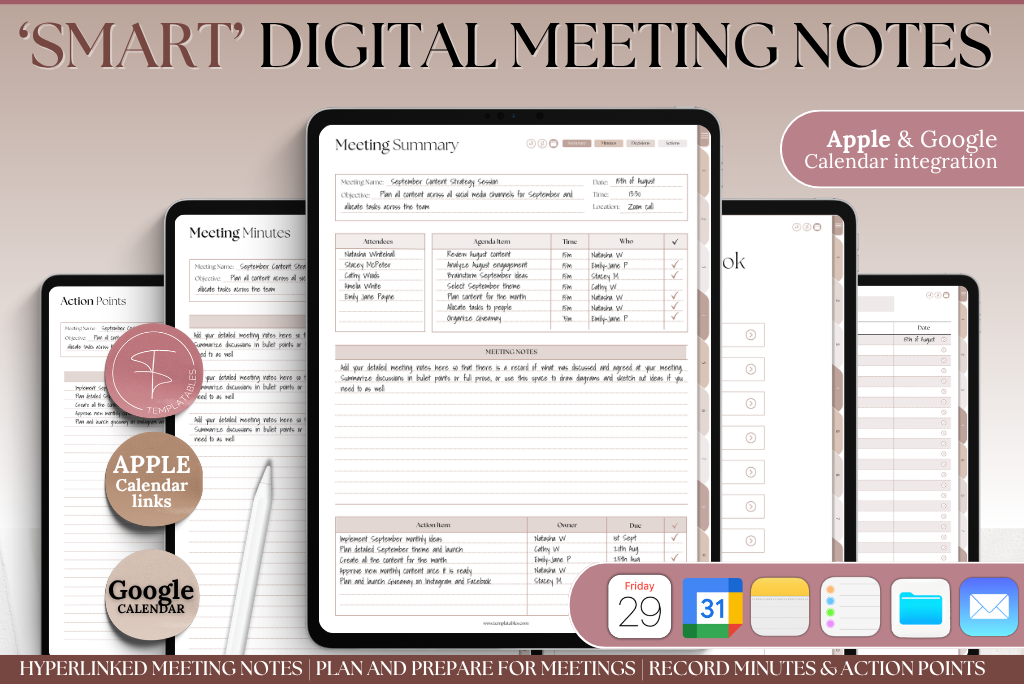Smart Digital Meeting Notebook (Coffee)
