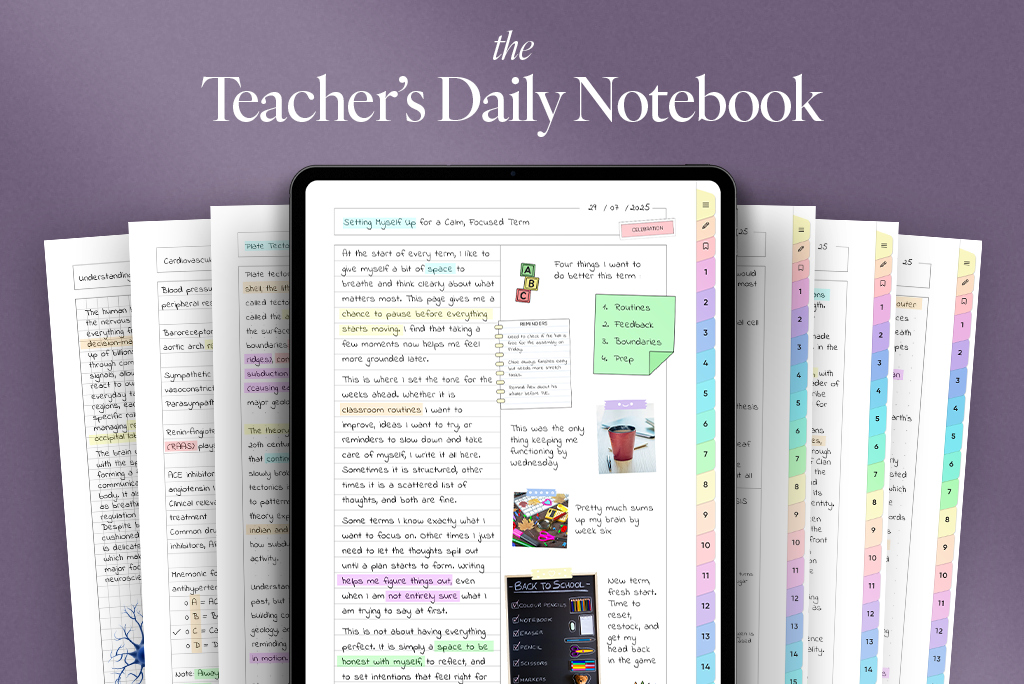 Teacher's Daily Notebook (Pastel)