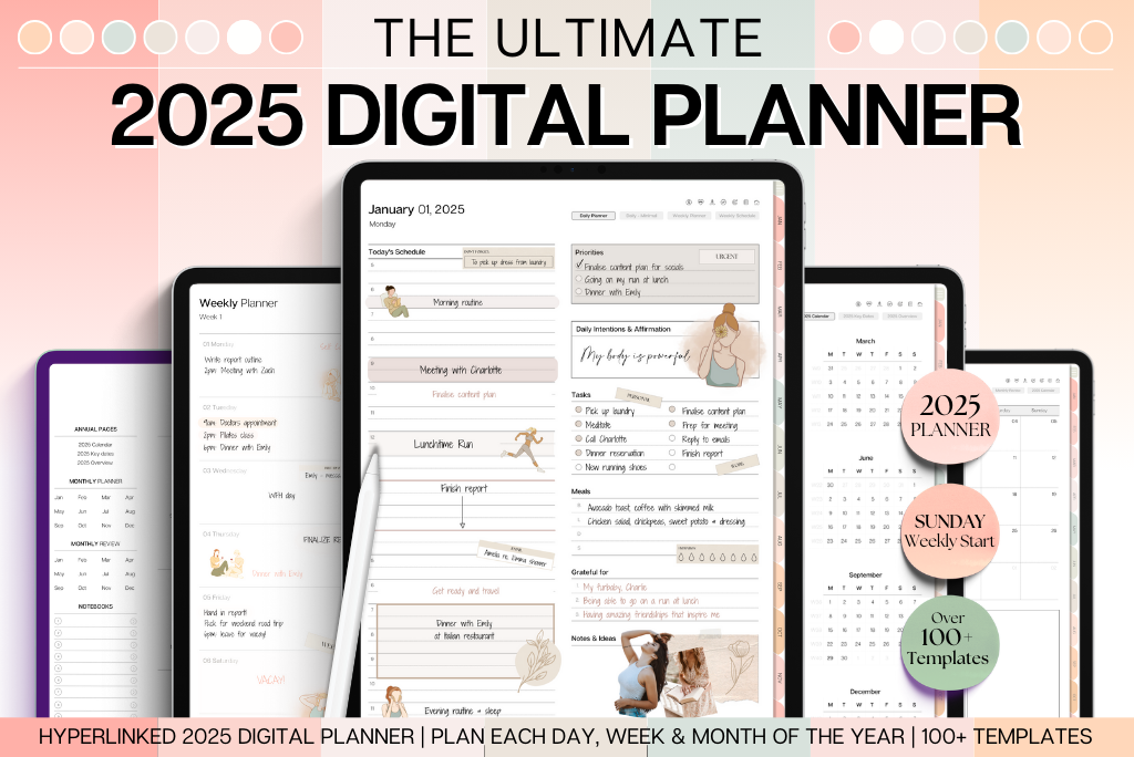 The Ultimate 2025 Daily Planner - Portrait (Sunday start)