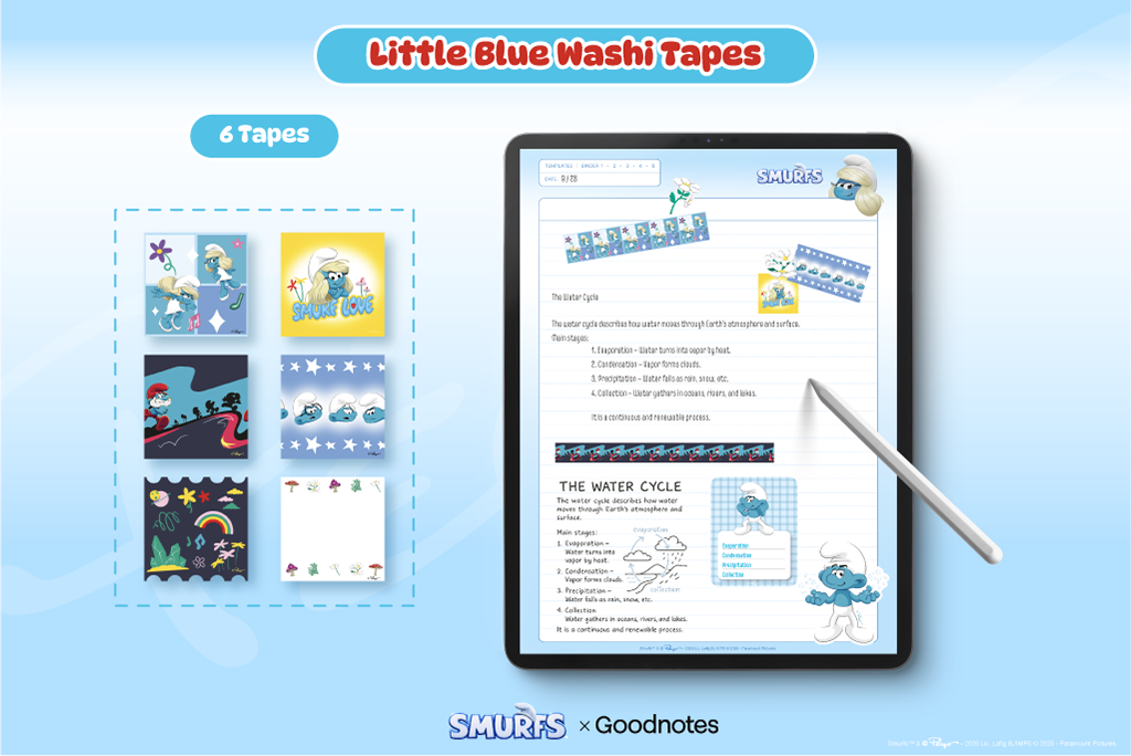 The Smurfs Washi Tape <Little Blue Tapes>