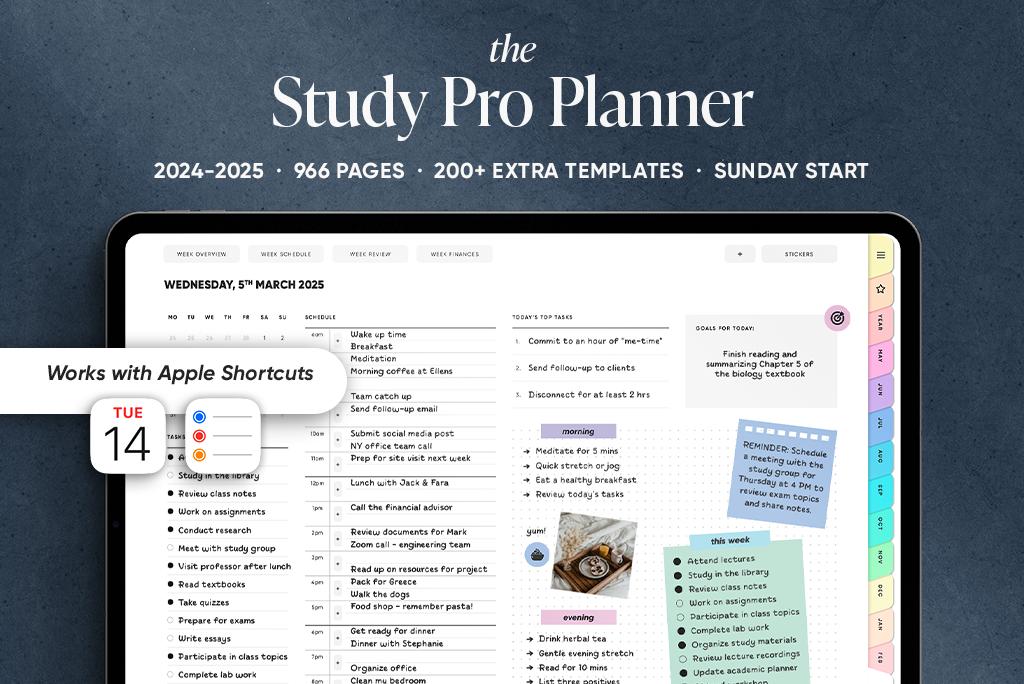 Il planner di metà anno Study Pro (inizio domenica)