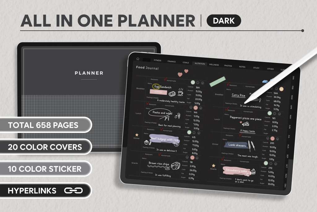 All-in-one Planner (Dark) by daper