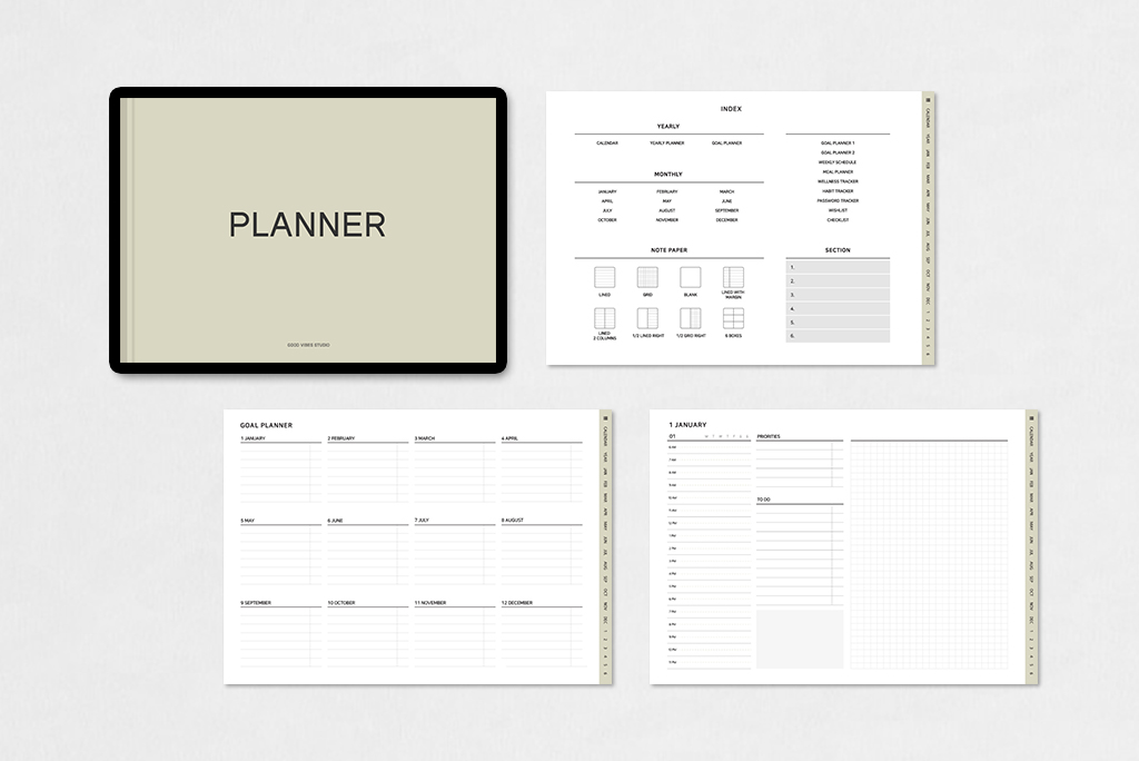 Student Organizer Planner (Beige)