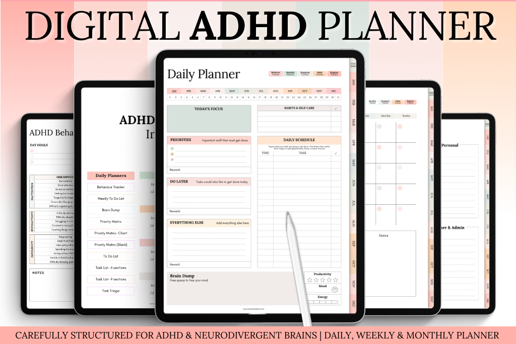 Agenda giornaliera digitale ADHD