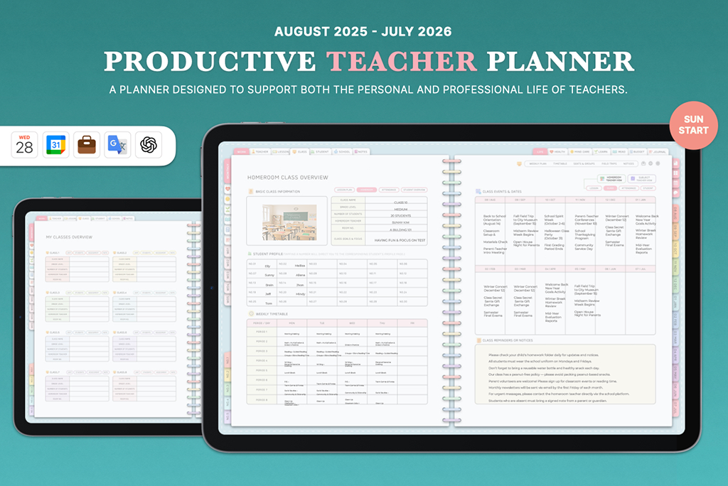 2025-2026 Productive Teacher Planner (ChatGPT Integration, Sky Blue, Sun.Start) 2025-2026 Productive Teacher Planner (ChatGPT Integration, Sky Blue, Sun.Start)