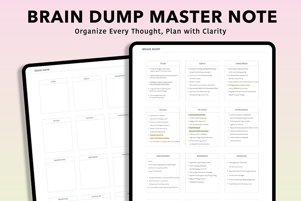 Brain Dump Master Note