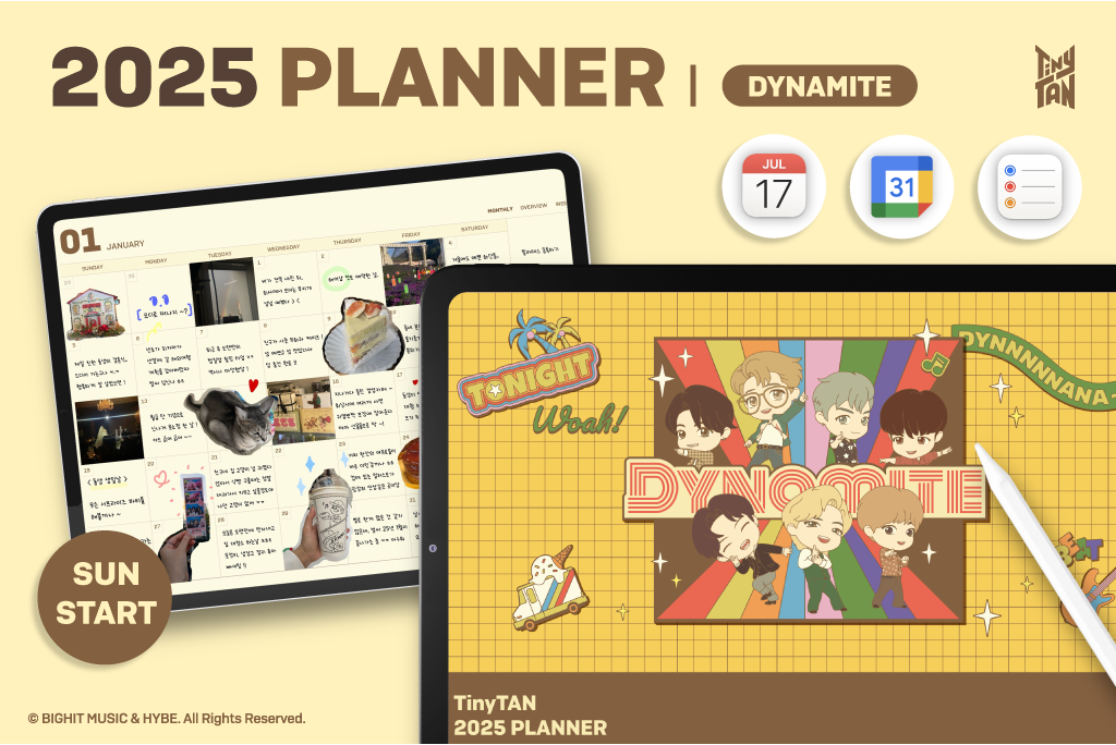 TinyTAN 2025 [Dynamite] 365 Planner (Calendar Integration)