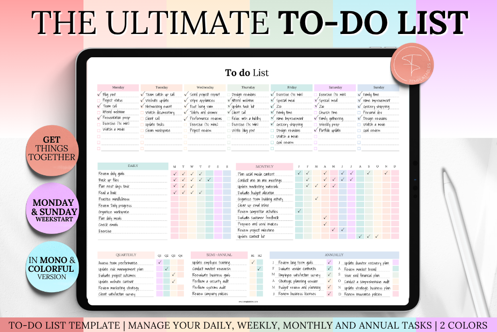 The Ultimate To Do List Template
