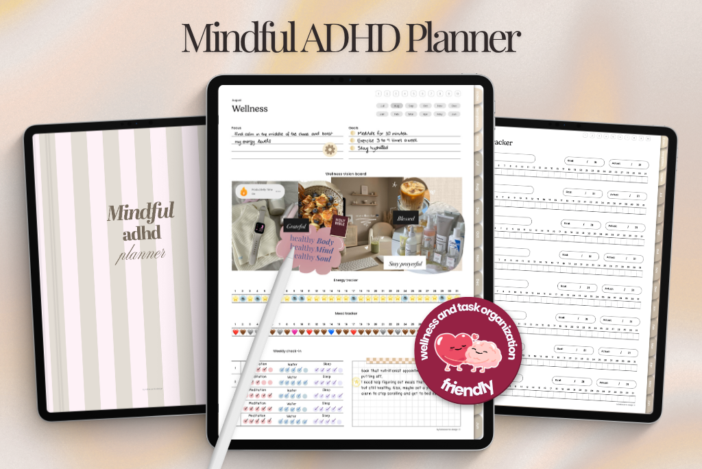 Mindful ADHD Planner (Sunday)(Beige)