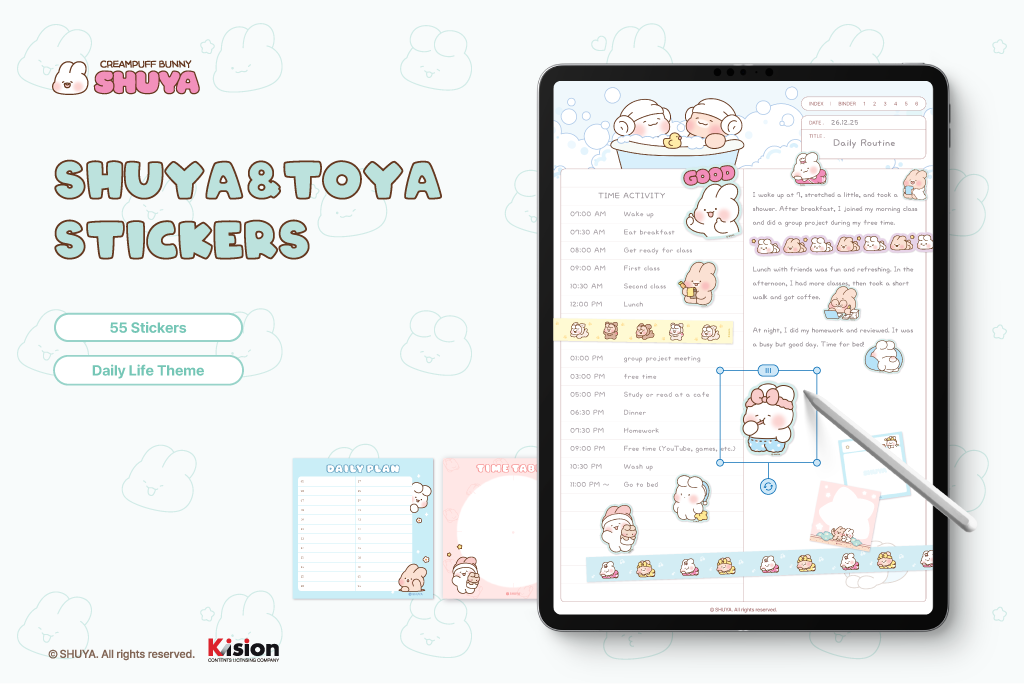 SHUYA & TOYA Sticker Pack <Daily Life>