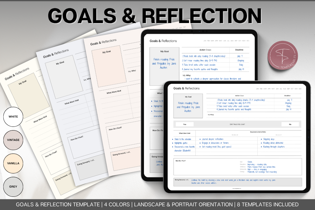 Goals & Reflections Template