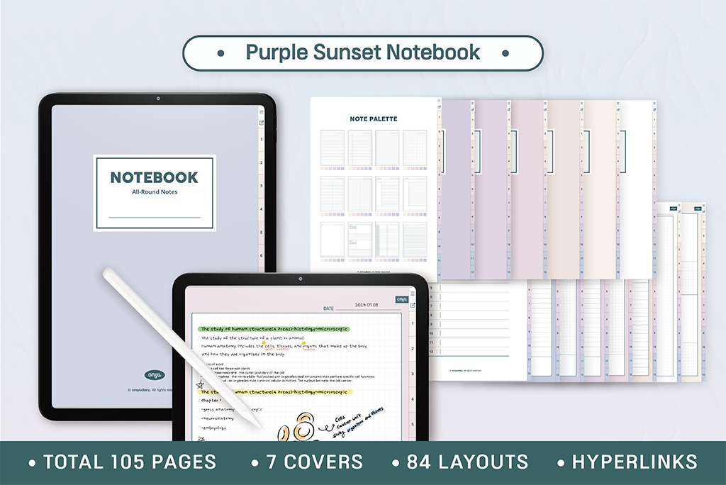 Cahier Purple Sunset