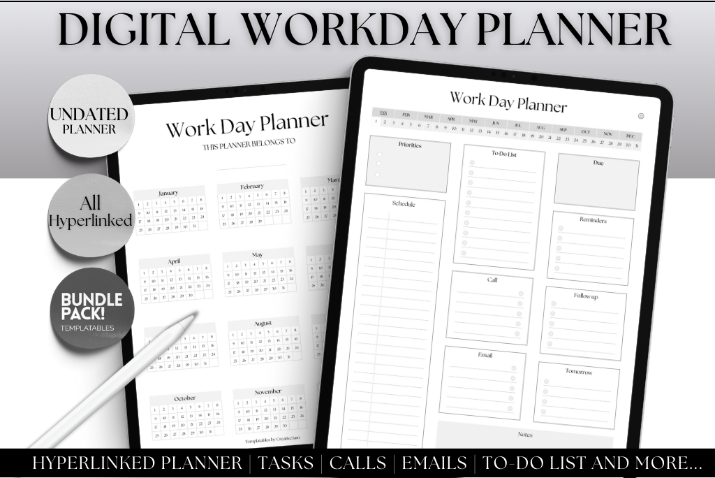 Digital Work Day Planner