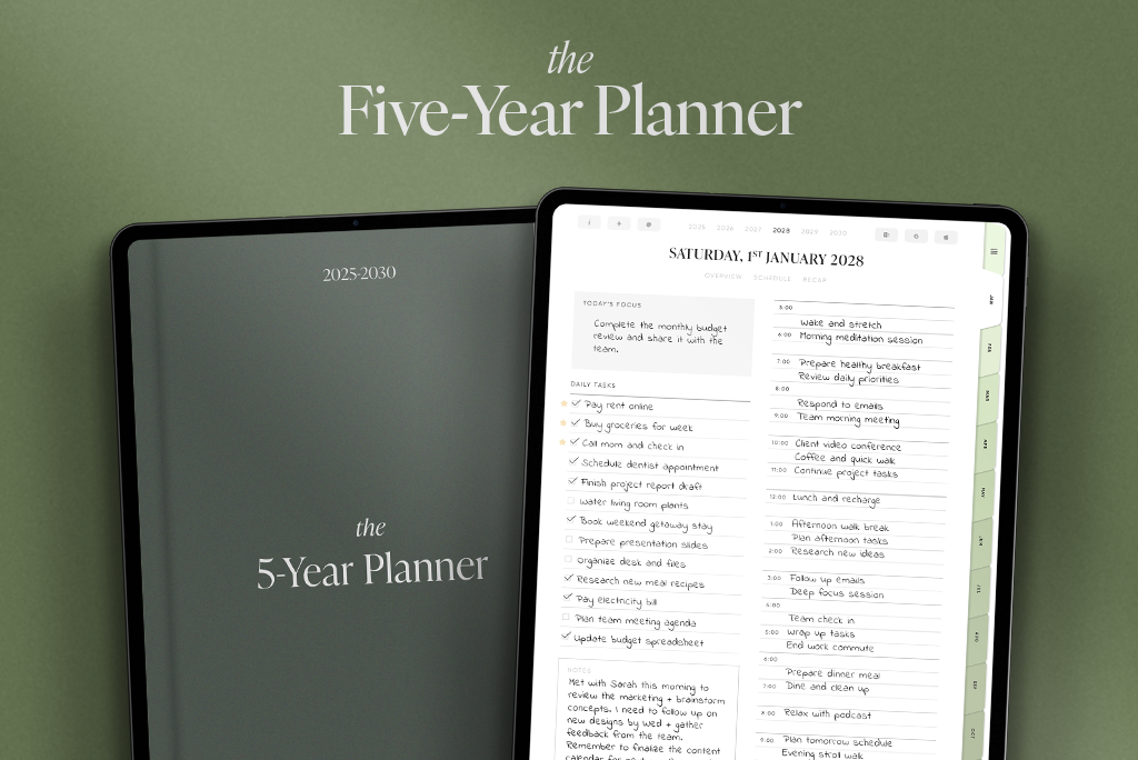 The Five-Year Planner (Sun. Start, Forest)