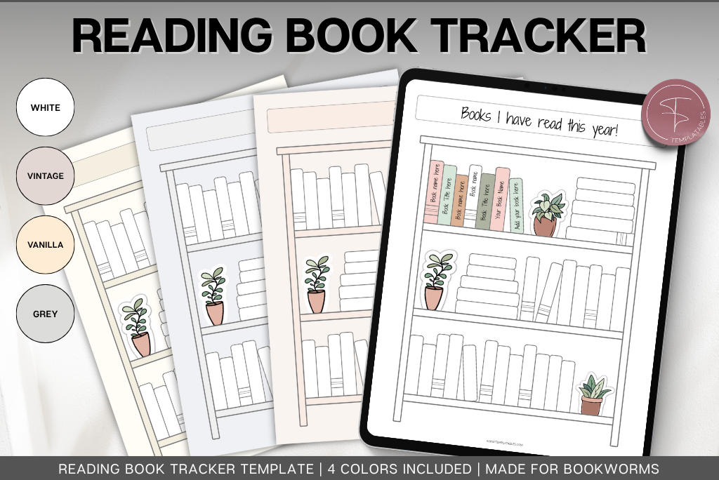 Reading Tracker Template (Bookshelf)